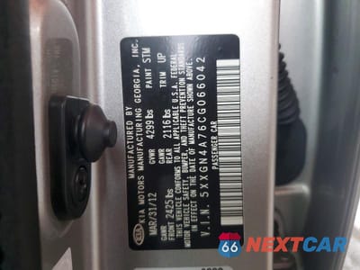 Zdjęcie 12 z 12 samochodu: 2012 KIA OPTIMA EX VIN:5XXGN4A76CG066042 - miniatura