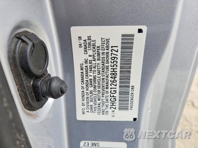 Zdjęcie 12 z 12 samochodu: 2008 HONDA CIVIC LX VIN:2HGFG12648H559721 - miniatura