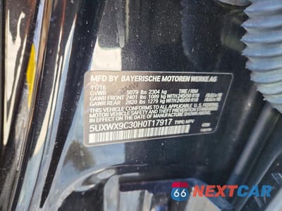 Zdjęcie 13 z 13 samochodu: 2017 BMW X3 XDRIVE28I VIN:5UXWX9C30H0T17917 - miniatura