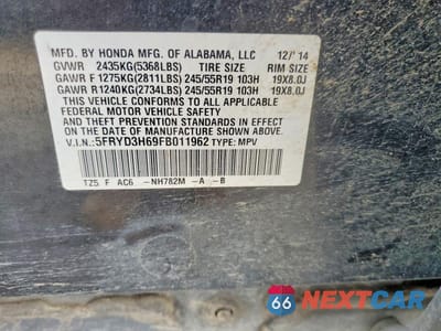 Zdjęcie 13 z 13 samochodu: 2015 ACURA MDX TECHNOLOGY VIN:5FRYD3H69FB011962 - miniatura