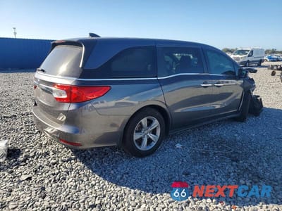 Trzecie zdjęcie samochodu z tyłu: 2019 HONDA ODYSSEY EXL VIN:5FNRL6H79KB070152 - miniatura