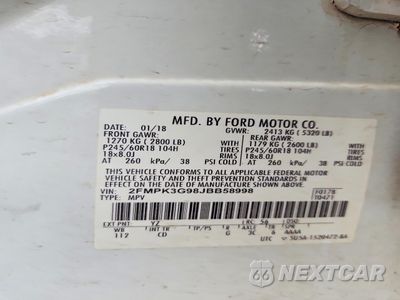Zdjęcie 14 z 15 samochodu: 2018 FORD EDGE SE VIN:2FMPK3G98JBB58998 - miniatura
