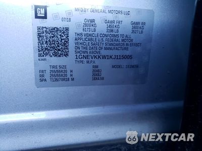 Zdjęcie 13 z 14 samochodu: 2019 CHEVROLET TRAVERSE PREMIER VIN:1GNEVKKW1KJ115005 - miniatura