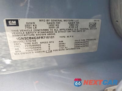 Zdjęcie 13 z 13 samochodu: 2015 CHEVROLET TAHOE C1500 LT VIN:1GNSCBKC3FR716101 - miniatura