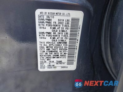 Zdjęcie 13 z 13 samochodu: 2011 INFINITI FX35 VIN:JN8AS1MW1BM141372 - miniatura