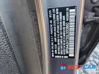 Zdjęcie 12 z 12 samochodu: 2016 PORSCHE PANAMERA 2 VIN:WP0AA2A72GL000860 - miniatura