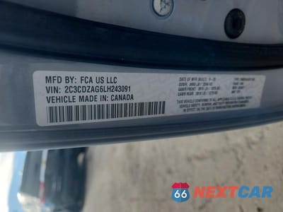 Zdjęcie 12 z 12 samochodu: 2020 DODGE CHALLENGER SXT VIN:2C3CDZAG6LH243091 - miniatura