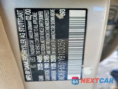 Zdjęcie 12 z 12 samochodu: 2000 MERCEDES-BENZ E 320 VIN:WDBJF65J1YB103059 - miniatura