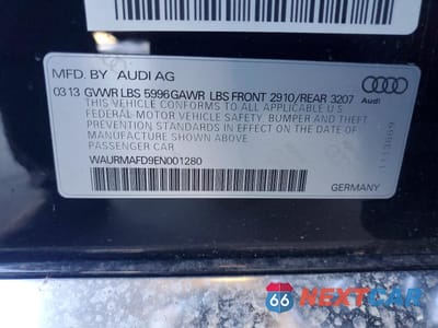 Zdjęcie 12 z 12 samochodu: 2014 AUDI A8 L TDI QUATTRO VIN:WAURMAFD9EN001280 - miniatura