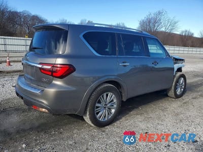 Trzecie zdjęcie samochodu z tyłu: 2018 INFINITI QX80 BASE VIN:JN8AZ2NE0J9190314 - miniatura