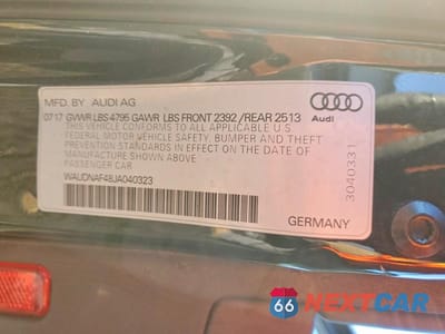 Zdjęcie 12 z 12 samochodu: 2018 AUDI A4 PREMIUM VIN:WAUDNAF48JA040323 - miniatura