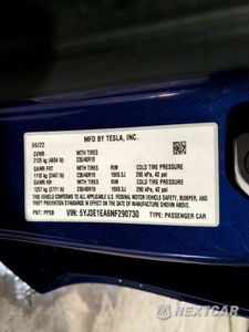 Zdjęcie 12 z 12 samochodu: 2022 TESLA MODEL 3 VIN:5YJ3E1EA6NF290730 - miniatura