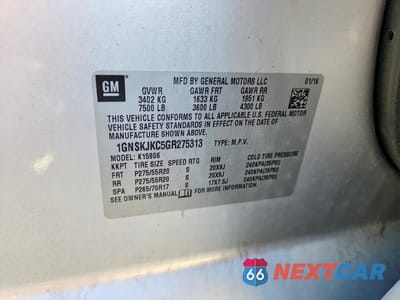 Zdjęcie 13 z 14 samochodu: 2016 CHEVROLET SUBURBAN K1500 LTZ VIN:1GNSKJKC5GR275313 - miniatura