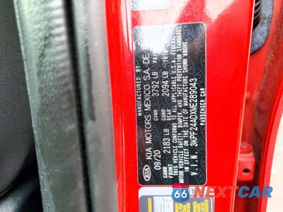 Zdjęcie 12 z 12 samochodu: 2021 KIA FORTE FE VIN:3KPF24ADXME289043 - miniatura