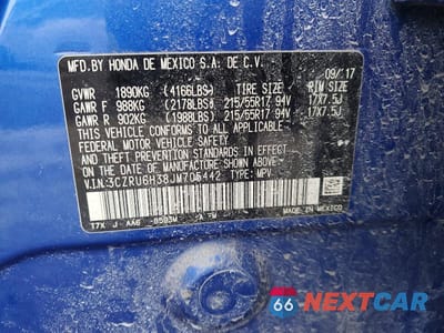 Zdjęcie 12 z 12 samochodu: 2018 HONDA HR-V LX VIN:3CZRU6H38JM705442 - miniatura