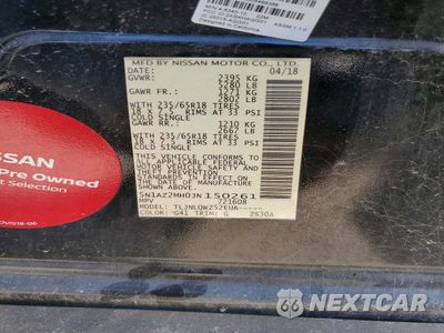 Zdjęcie 12 z 12 samochodu: 2018 NISSAN MURANO S VIN:5N1AZ2MH0JN150261 - miniatura