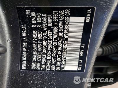 Zdjęcie 12 z 13 samochodu: 2019 HONDA CIVIC EX VIN:SHHFK7H66KU412352 - miniatura