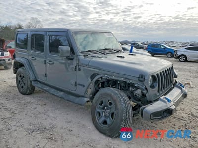 Czwarte zdjęcie samochodu z boku: 2021 JEEP WRANGLER UNLIMITED SAHARA 4XE VIN:1C4JJXP67MW862185 - miniatura