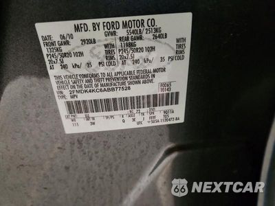 Zdjęcie 13 z 13 samochodu: 2010 FORD EDGE LIMITED VIN:2FMDK4KC6ABB77528 - miniatura