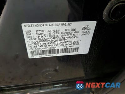 Zdjęcie 14 z 14 samochodu: 2020 ACURA MDX A-SPEC VIN:5J8YD4H07LL023847 - miniatura
