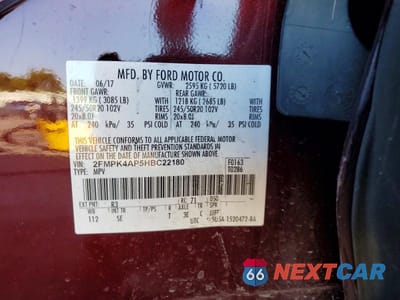 Zdjęcie 13 z 13 samochodu: 2017 FORD EDGE SPORT VIN:2FMPK4AP5HBC22180 - miniatura