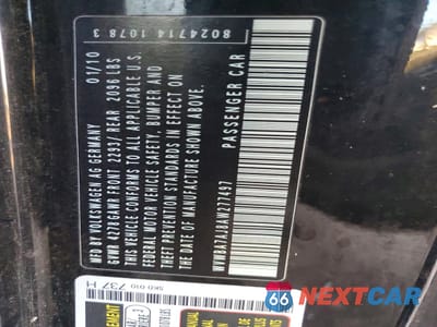 Zdjęcie 12 z 12 samochodu: 2010 VOLKSWAGEN GOLF VIN:WVWBA7AJ8AW277497 - miniatura