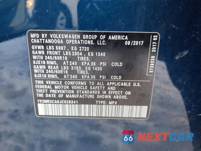 Zdjęcie 14 z 15 samochodu: 2018 VOLKSWAGEN ATLAS SEL VIN:1V2MR2CA5JC526341 - miniatura