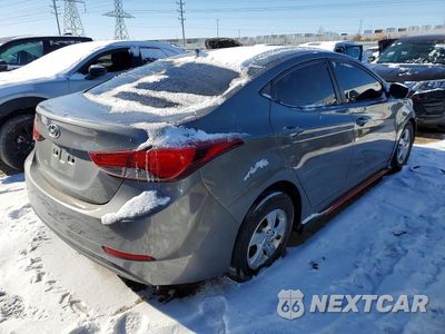 Trzecie zdjęcie samochodu z tyłu: 2014 HYUNDAI ELANTRA SE VIN:5NPDH4AE9EH486216 - miniatura