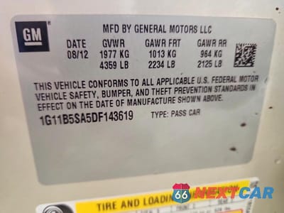 Zdjęcie 13 z 13 samochodu: 2013 CHEVROLET MALIBU LS VIN:1G11B5SA5DF143619 - miniatura