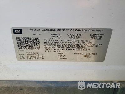 Zdjęcie 13 z 13 samochodu: 2019 CHEVROLET EQUINOX LT VIN:2GNAXLEX8K6121514 - miniatura