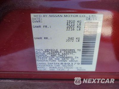 Zdjęcie 12 z 12 samochodu: 2015 NISSAN ALTIMA 2.5 VIN:1N4AL3AP3FN899379 - miniatura