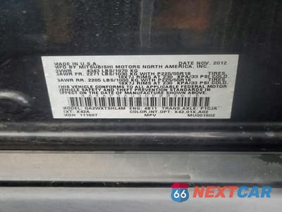 Zdjęcie 13 z 13 samochodu: 2013 MITSUBISHI OUTLANDER SPORT ES VIN:4A4AP3AU3DE009618 - miniatura