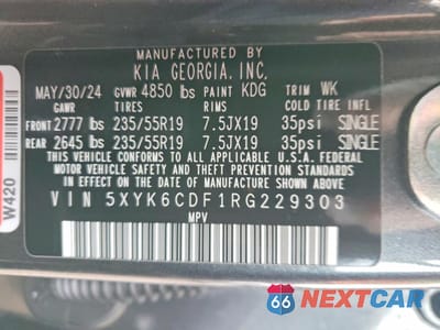 Zdjęcie 13 z 13 samochodu: 2024 KIA SPORTAGE X LINE VIN:5XYK6CDF1RG229303 - miniatura