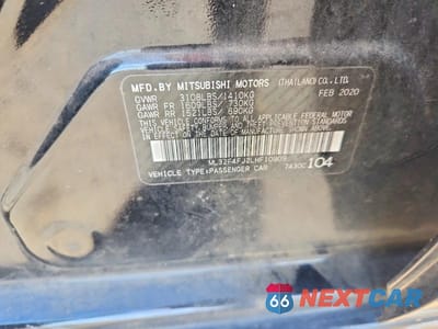 Zdjęcie 12 z 12 samochodu: 2020 MITSUBISHI MIRAGE G4 SE VIN:ML32F4FJ2LHF10909 - miniatura