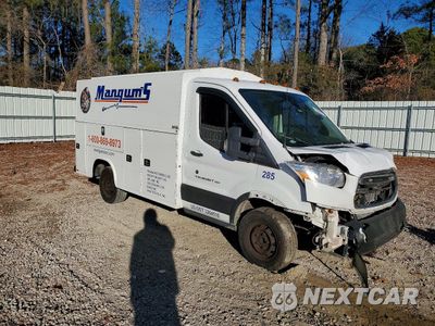 Czwarte zdjęcie samochodu z boku: 2019 FORD TRANSIT T-350 VIN:1FDBW5PM7KKB12424 - miniatura