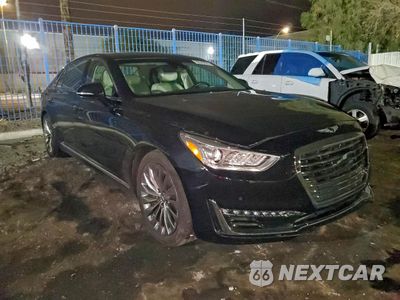 Czwarte zdjęcie samochodu z boku: 2018 GENESIS G90 PREMIUM VIN:KMHG34JA4JU044853 - miniatura