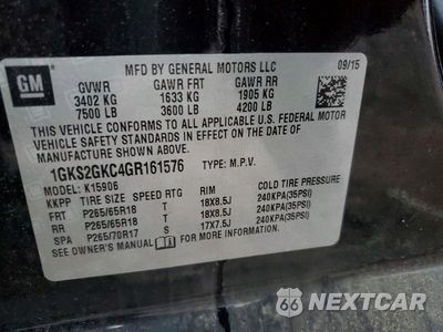 Zdjęcie 13 z 13 samochodu: 2016 GMC YUKON XL K1500 SLT VIN:1GKS2GKC4GR161576 - miniatura