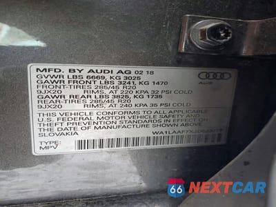 Zdjęcie 12 z 13 samochodu: 2018 AUDI Q7 PREMIUM PLUS VIN:WA1LAAF7XJD033077 - miniatura