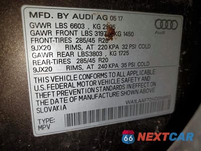 Zdjęcie 13 z 13 samochodu: 2017 AUDI Q7 PREMIUM PLUS VIN:WA1LAAF72HD058663 - miniatura