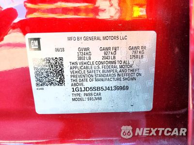 Zdjęcie 12 z 13 samochodu: 2018 CHEVROLET SONIC LT VIN:1G1JD5SB5J4136969 - miniatura