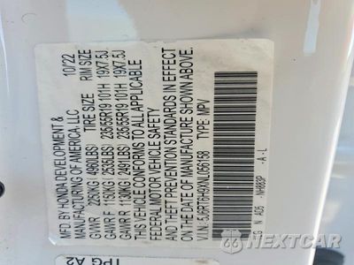 Zdjęcie 13 z 13 samochodu: 2022 HONDA CR-V TOURING VIN:5J6RT6H91NL027244 - miniatura