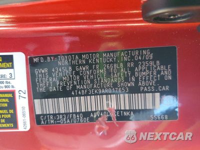 Zdjęcie 12 z 12 samochodu: 2010 TOYOTA CAMRY BASE VIN:4T4BF3EK9AR017653 - miniatura