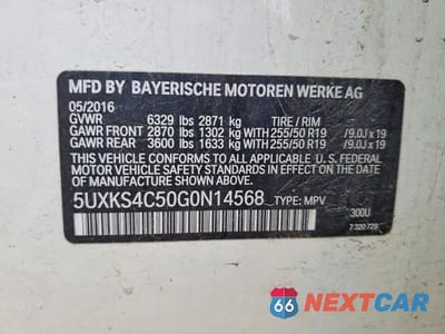 Zdjęcie 13 z 13 samochodu: 2016 BMW X5 XDRIVE35D VIN:5UXKS4C50G0N14568 - miniatura