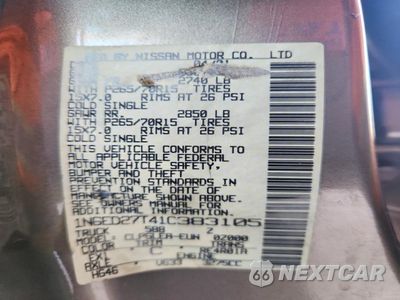 Zdjęcie 12 z 12 samochodu: 2001 NISSAN FRONTIER VIN:1N6ED27T41C383105 - miniatura