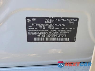 Zdjęcie 12 z 12 samochodu: 2013 BMW 328 XI SULEV VIN:WBA3B5G50DNP40501 - miniatura