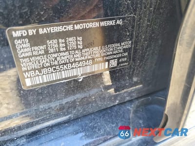 Zdjęcie 12 z 12 samochodu: 2019 BMW M550XI VIN:WBAJB9C55KB464948 - miniatura