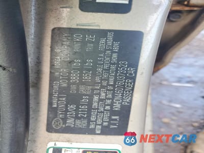 Zdjęcie 12 z 12 samochodu: 2006 HYUNDAI ELANTRA GLS VIN:KMHDN46D76U373523 - miniatura