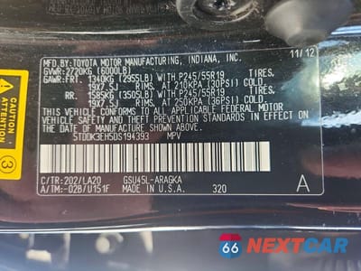 Zdjęcie 14 z 14 samochodu: 2013 TOYOTA HIGHLANDER LIMITED VIN:5TDDK3EH5DS194393 - miniatura