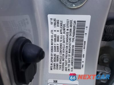 Zdjęcie 12 z 12 samochodu: 2011 HONDA INSIGHT EX VIN:JHMZE2H70BS000155 - miniatura