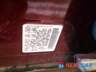 Zdjęcie 12 z 12 samochodu: 2006 NISSAN MURANO VIN:JN8AZ08T96W407463 - miniatura